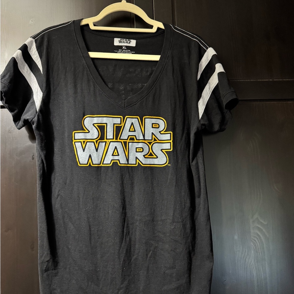 Star Wars Black Short Sleeve Tee with Iconic Logo